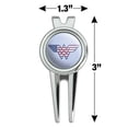thumbnail image 4 of Wonder Woman USA American Flag Logo Golf Divot Repair Tool and Ball Marker, 4 of 6