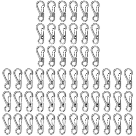 Hanging Buckle Jewelry 60 Pcs Mini Carabiner Keychain Clasp Hooks for Zinc Alloy