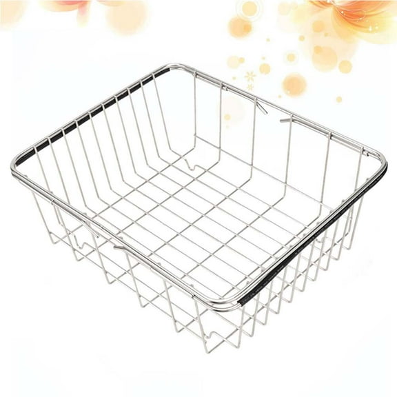 HEALEEP Cutlery Drying Rack 1Set Stainless Steel Dish Drainer Rustproof Silver Flat Net