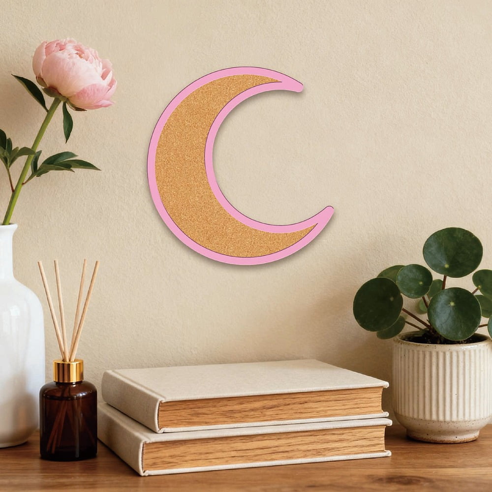 Cork Bulletin Board Saddle Brown Moon 250x265mm