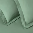 thumbnail image 3 of Chezmoi Collection Solid Sage Green Cotton Comforter Set Queen Size, 3-Piece Luxury Soft Breathable Smooth Cooling 250TC Cotton Twill Lightweight Bedding Comforter for All Season, 3 of 9