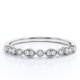 thumbnail image 1 of JeenMata Anillo de Bodas con Diamantes de 0,25 Uds - Banda Festoneada - Banda de Bodas Milgrain - Oro Blanco de 10 K, 1 of 6