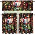 thumbnail image 4 of Christmas Mouse Kitchen Curtains and Valances Set Xmas Rod Pocket Valance and Tier Set for Bedroom Kitchen Cafe Living Room Bathroom, 54'''' x 36'''', 4 of 6