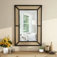 thumbnail image 6 of SHYFOY Boho Rattan Wall Mirror Modern Decorative Rectangle Mirror for Living Room Home Decor, 6 of 8