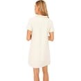 thumbnail image 3 of Women's Tweed Dress Short Sleeve Crew Neck A-line Party Vintage Mini Skirt Causal Dresses, 3 of 8