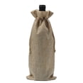 thumbnail image 4 of ENJOYW Rustic Linen Drawstring Wine Bottle Cover Packaging Bag Wedding Party Decor Wine Bottle Bag, 4 of 7