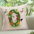 thumbnail image 3 of Spring Pillow Covers Cushion Cases 18x18 Inch Spring Throw Pillow Covers Monogram Letter Pillow Covers Green For Couch Bed Sofa Living Room Spring Day, 3 of 3