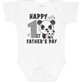 thumbnail image 3 of Inktastic Happy 1st Fathers Day with Pandas Girls Baby Bodysuit, 3 of 5