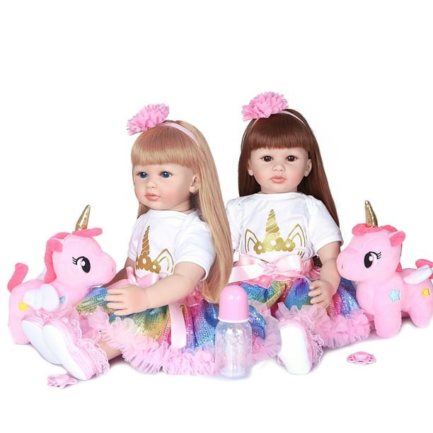 Decdeal Reborn Dolls 24 inch Realistic Baby Silicone Vinyl