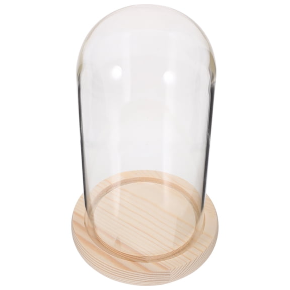 LOLIPPYY Glass Display Dome Case with Clear Transparent Cover for Collectibles and Figurines Display