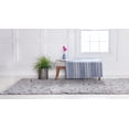 thumbnail image 4 of Rugs.com Botanical Shag Collection Rug – 6 Ft Runner Gray Shag Rug Perfect For Hallways, Entryways, 4 of 9