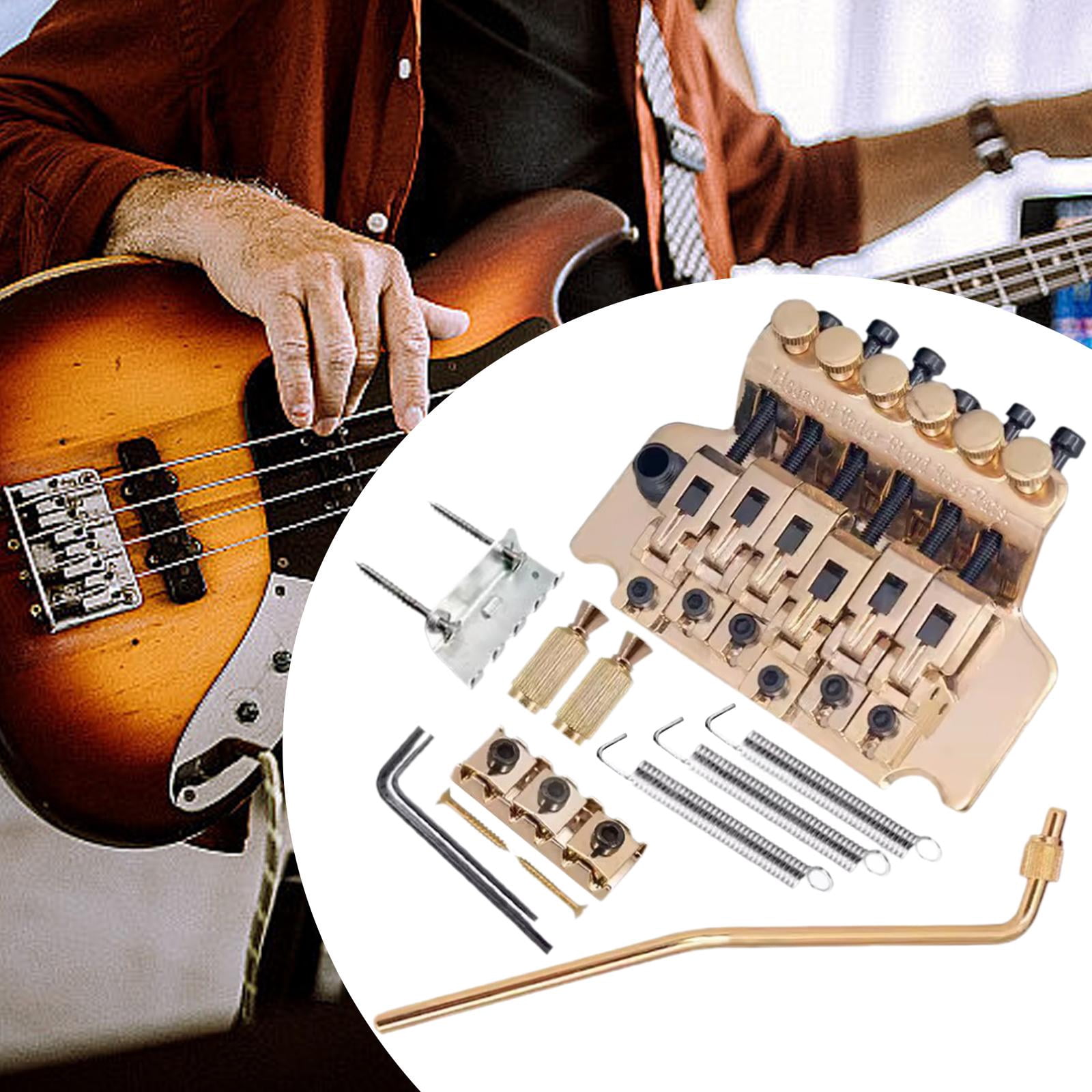 LeeQinersw Guitar Tremolo Bridge Portable Electric Guitar Replacement Electric Guitar Parts gold