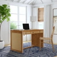 thumbnail image 3 of Butler Specialty Company Mesa Cane And Wood 3-Drawer Writing Desk - Brown, 3 of 5