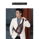 thumbnail image 3 of Bolso de pecho de cuero suave de PU de tendencia para hombres, bolso de hombro simple, bolso de mensajero de estilo de negocios informal a prueba de agua, 3 of 4