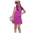 thumbnail image 5 of Grblisyd Girls Skirt Sets Polka Dots Sleeveless Tank Tops and Tennis Skirt 2 Piece Workout Outfits 3-13 Years, 5 of 6
