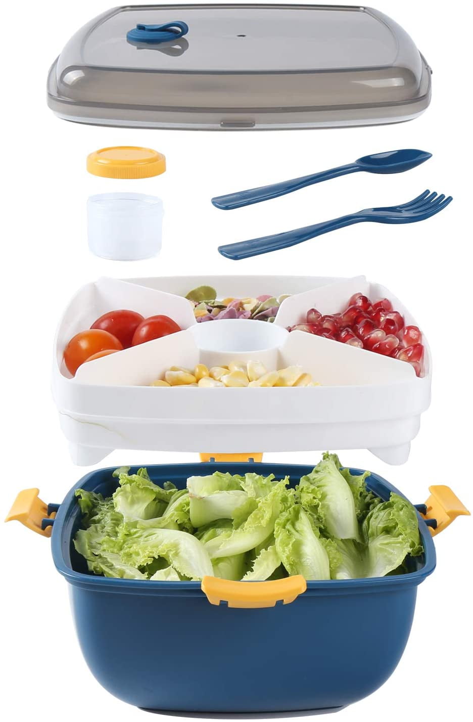 Details about   Salad Box Salad Bowl Small Deli Cups Salad Box with Lid 1000 ML show original title 