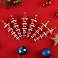 6PCS Christmas Ball Pendant Red Ball Xmas Tree Ornament Set Seasonal