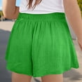 thumbnail image 6 of Juniors Shorts Girls Shorts Summer Solid Color Casual Ribbon Pocket Shorts Elastic Waist Drawstring Sports Wide Leg Shorts for Kids 3-13 Years, 6 of 8