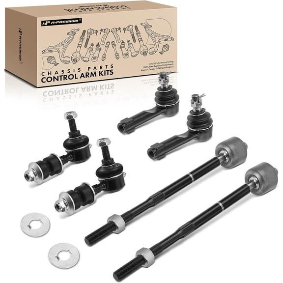 A-Premium 6Pcs Front Sway Bar Link Tie Rod End Compatible with Nissan Sentra 1995-2006 200SX 1995-1998 Replace# EV380, ES2814RL, K9543