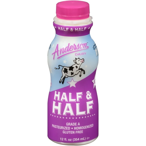 Anderson Dairy Half Half 12 Fl Oz Bottle Walmart Com Walmart Com