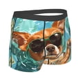 thumbnail image 2 of KLL Funny Swimming Chihuahua Men's Cotton Boxer Briefs Underwear-X-Large, 2 of 8