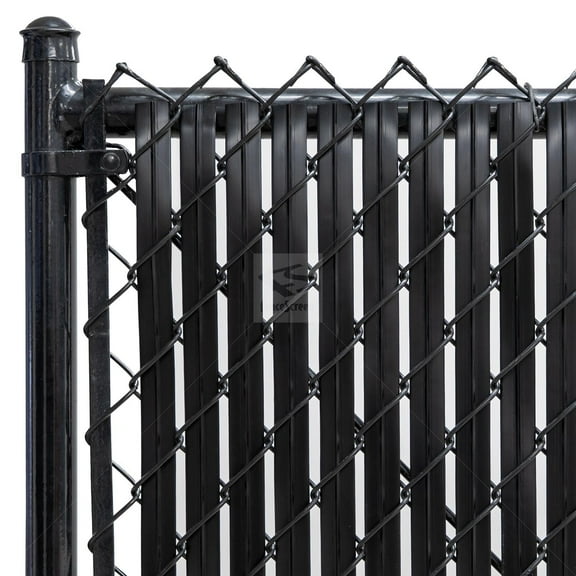 Fenpro Chain-Link Fence Blade Slats with Bottom Lock (6-ft, Black)