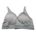 thumbnail image 6 of Women's Nursing Bra Solid Maternity Pregnancy Bra Seamless Breastfeeding Bras Wirefree Adjustable Straps Nursing Bralettes, 6 of 8