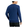 thumbnail image 2 of Alfani Men's Solid Crew Neck Cotton Blend Sweater in Indigo Heather-Size XL, 2 of 3