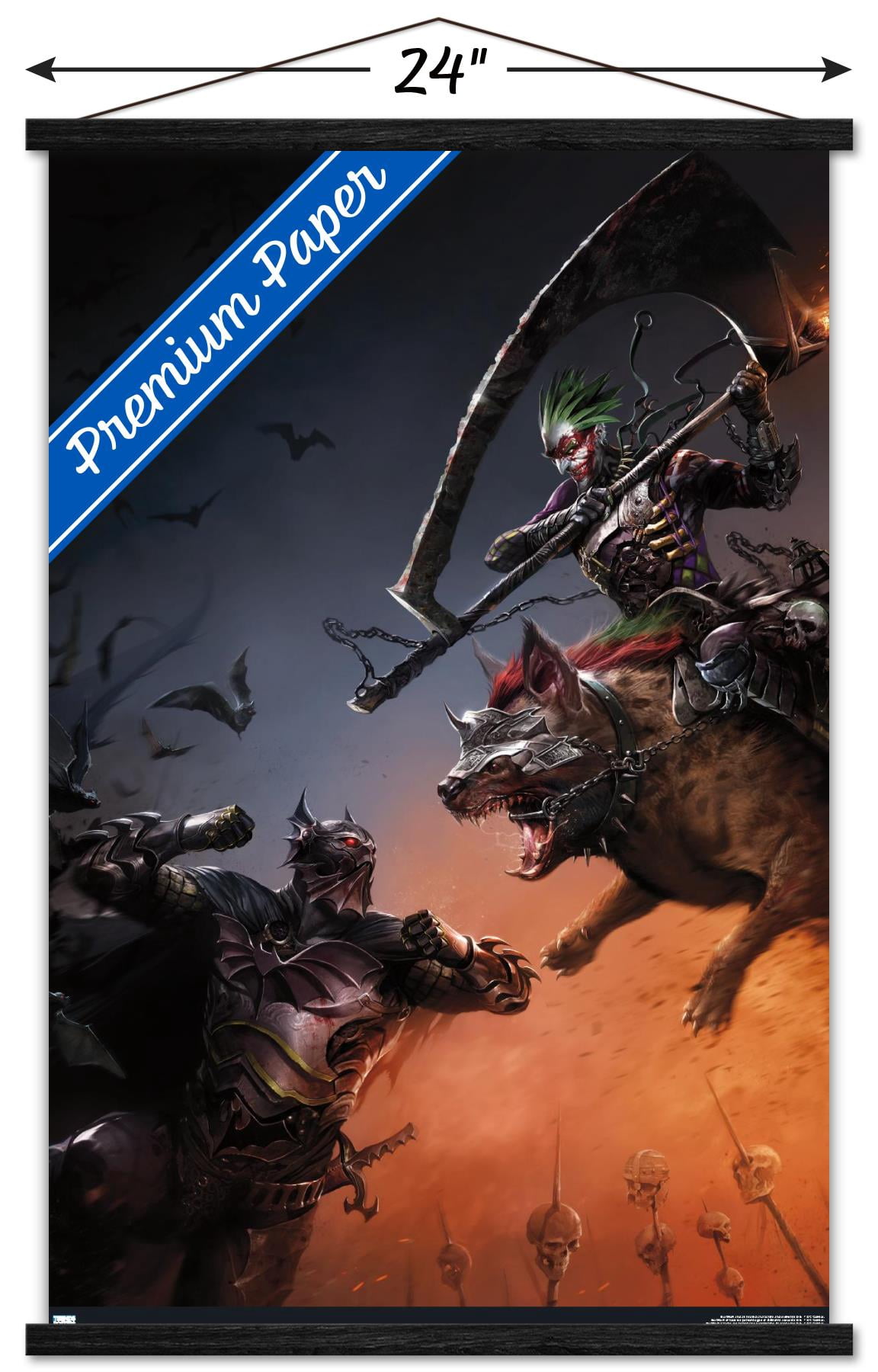 DC Comics The Batman Who Laughs - Fight Wall Poster with Wooden Magnetic Frame, 22.375" x 34"