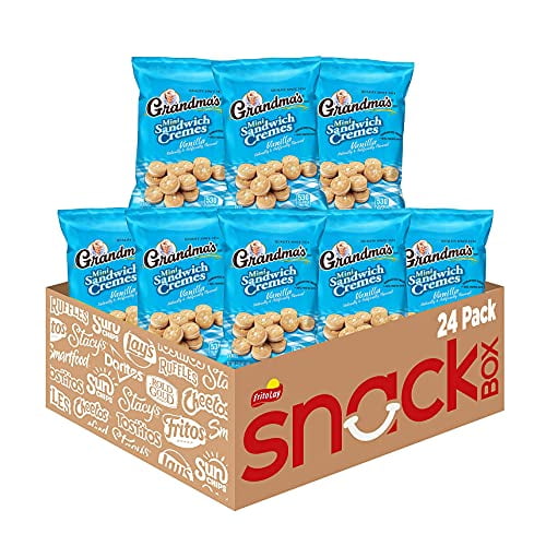 Mini Vanilla Crme Sandwich Cookies, 3.71 oz, 24/Carton