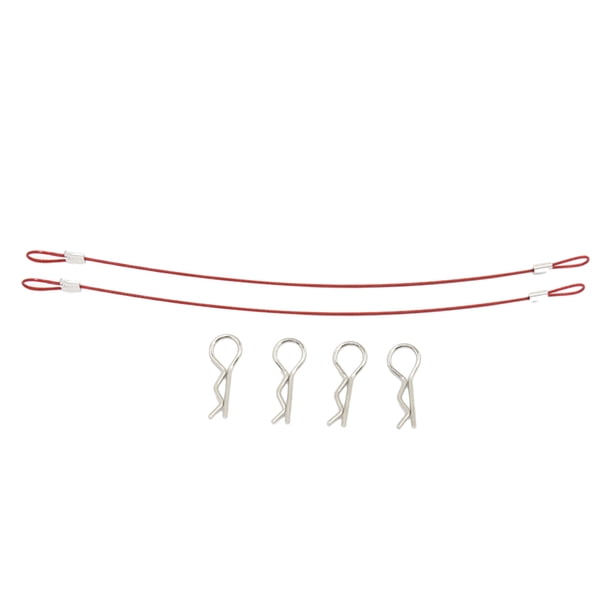 Bewildely Cuerda antipérdida de la cáscara del coche con alta dureza y compatibilidad de la barra del Pin del clip R del metal de la fuerza Kits de construcción modelo rojo 1:8