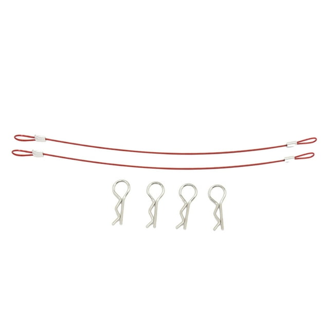 Bewildely Cuerda antipérdida de la cáscara del coche con alta dureza y compatibilidad de la barra del Pin del clip R del metal de la fuerza Kits de construcción modelo rojo 1:8