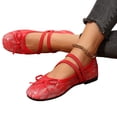 thumbnail image 6 of EKVAHL Women's Polka Dots Mesh Ballet Flats Bowknot Pointed Toe Ballerina Flats Closed Toe Comfortable Casual Work Shoes, 6 of 6