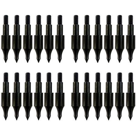 24 Pcs Steel 100 Grain Archery Arrow Field Points Field Tips - Practice Target & Hunting Arrows Heads for Recurve Compound Bow & Crossbow Bolts Screw-in$$Other