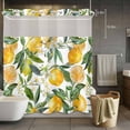 thumbnail image 5 of Lemon No Hooks Shower Curtain with Snap-in Liner Spring Summer Shower Curtains for Bathroom, Waterproof, Easy Install, Washable 72"x78", 5 of 9