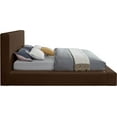 thumbnail image 4 of Meridian Furniture Dorian Brown Velvet Queen Bed, 4 of 8