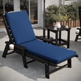 thumbnail image 2 of Flash Furniture Commercial Grade Water-Resistant, 72 x 21 x 3 Inch Outdoor Chaise Lounge Patio Cushion, Navy, 2 of 11