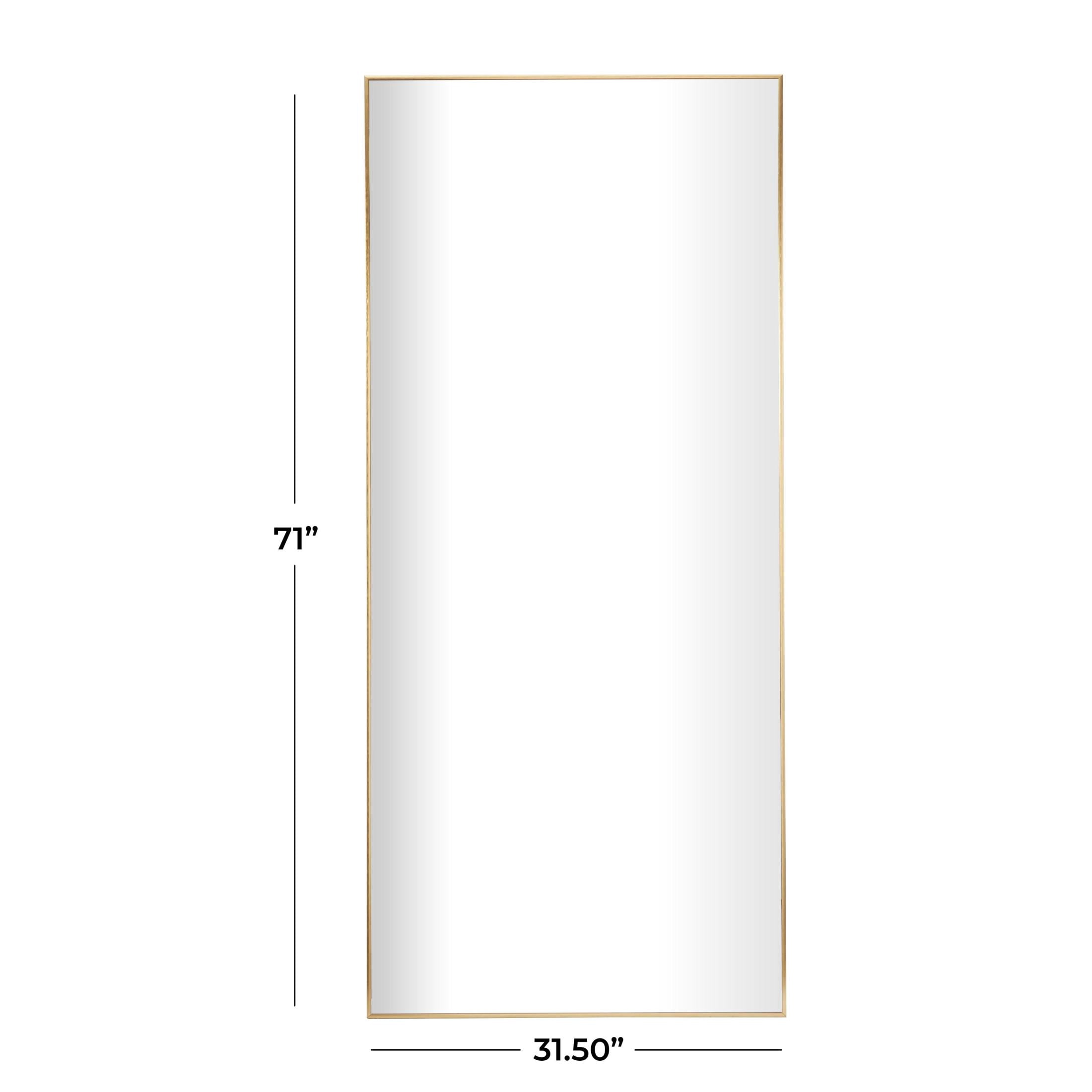 CosmoLiving by Cosmopolitan 32" x 71" Gold Wall Mirror with Thin Frame