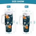 thumbnail image 6 of Yayeee 30oz Stainless Steel Tumbler with Straw and Handle Double-Wall Insulated Travel Water Bottle, Blue Oranges, 6 of 8