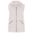 thumbnail image 5 of 2023 Charella Women's Sleeveless Hooded Puffer Vest Quilted Jackets Zip up Winter Coats White,M, 5 of 6