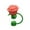Hot Pink, variant on XKHZJL Rose Flower Straw Covers for Cup,Topper,Silicone Cover Dust Proof Plugs Protector,Flower Straw Tips Drinking Dust Cap for Accessories
