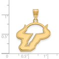 thumbnail image 2 of Real 14kt Yellow Gold LogoArt University of South Florida Large Pendant; for Adults and Teens; for Women and Men, 2 of 2