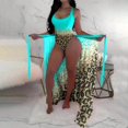 thumbnail image 2 of HCYSFG Cheetah Print Tankini Sets For Women Leopard Print 2 Piece Bathing Suits Scoop Neck Sleeveless Long Wrap Cover Up Swimwear, 2 of 6