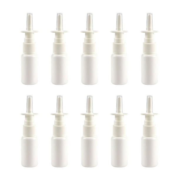 FELTECHELECTR 20 botellas de spray nasal recargables portátiles de 10 ml, de plástico, para maquillaje, para viajes en casa.