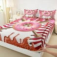 thumbnail image 3 of Castle Fairy Female Men Baseball Gamer 4pcs Bed Sheets,Dessert Donut King Sheets,Sport Theme Super Cozy Sheet Set,Lightweight Room Decor, 3 of 7