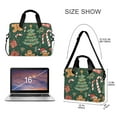 thumbnail image 3 of FORMRS 16" Laptop Bag Carrying Sleeve Case with Handle Travel Shoulder Briefcase, Brown Christmas Gingerbread, 3 of 8