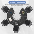 thumbnail image 4 of 6PCS Folding Sector-shaped Conference Table with Wheels dia 70.9in Black, Foldable Mobile Training Tables for Office Classroom (HSSX ), 4 of 7