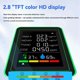 thumbnail image 3 of Total Inteligente WiFi Sensor de Calidad del Aire de Guardia Multifunción CO2/TVOC/HCHO/PM2.5/Temperatura/Humedad Negro, 3 of 5