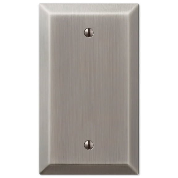 Amerelle 163BAN Century Wallplate, 1 Blank, Steel, Antique Nickel, 1-Pack