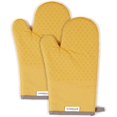 thumbnail image 1 of Kitchen Aid Gants de Four en Coton Asteroid avec Poignée en Silicone, Ensemble de 2, Jaune, 1 of 6